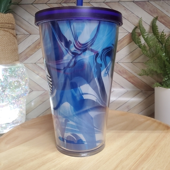 Starbucks Blue Haze Smoke Marble Mirage Grande Tumbler - Picture 7 of 9